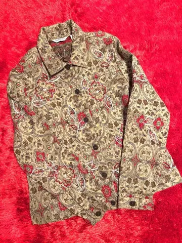 로라 애슐리 당시 물건, 빈티지 페이즐리 무늬 자수 캐주얼 자켓