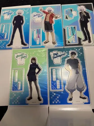 주술회전 100엔샵 아크릴 스탠드 5체 세트