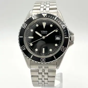 YEMA 이예마 쿼츠 손목시계 V70556 블랙 프랑스제 새 배터리
