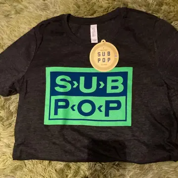 새상품 SUB POP 셔츠 여성용 L 사이즈 다크 그레이