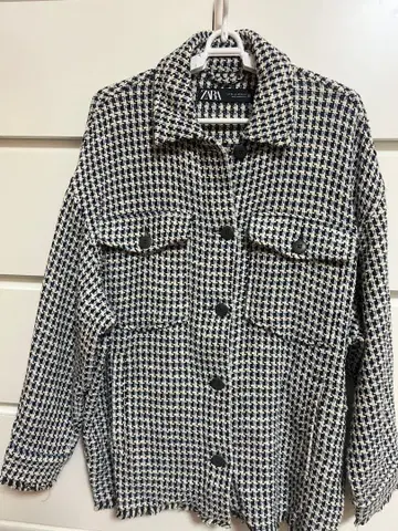 ZARA 체크 무늬 오버 사이즈 자켓 XS
