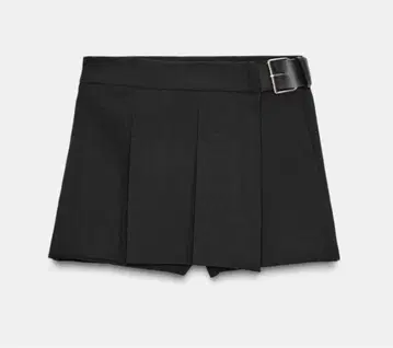 ZARA 플리츠 벨트 큐롯 스커트 XS 블랙
