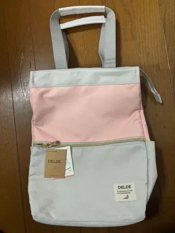 DELDE 2WAY 토트백팩 핑크/그레이
