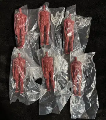 진격의 거인 제일복권 지진 피규어 6개 세트 내부 가방 미개봉