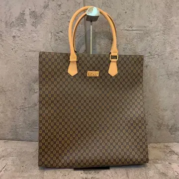 [ ELFIN ] 엘핀 브라운 올 패턴 깔끔한 가죽 토트백