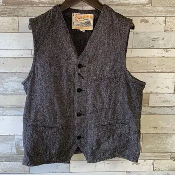 SUGAR CANE 블랙 코버트 워크 베스트 size 42 SC12795