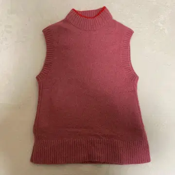 COS 코스 바이컬러 니트 베스트 알파카 혼방 사이즈 XS