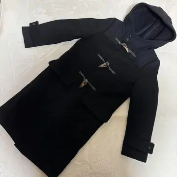 HYKE 하이크 더플 코트 양모 90% 다크 네이비 사이즈 2