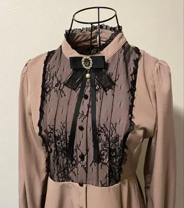 로지타 Rojita 스퀘어 레이스 절개 롱 원피스