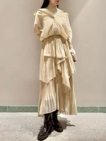 SNIDEL 스트레이트 플리츠 캉캉 스커트 사이즈 0