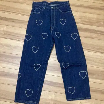 CHAH CHAH  하트 자수 데님 팬츠 L