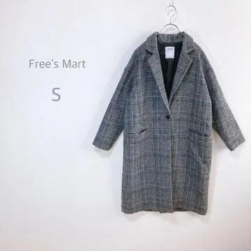 [ FREE'S MART ] 글렌체크 체스터 코트 1 버튼 울