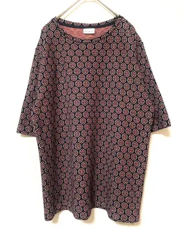 드리스반노튼 기하학 패턴 올 패턴 코몬 에스닉 지퍼 t셔츠 남성용