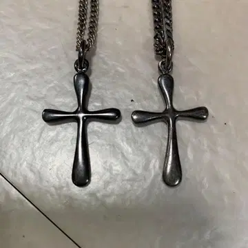 실버 925 크로스 모티브 목걸이 2개 세트