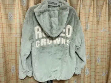 RODEO CROWNS 인조 모피 점퍼 그린 계열