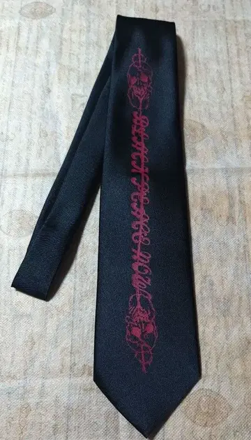 BPN PEACENOW 피스나우 넥타이 블랙 x 빨간색 해골 고딕