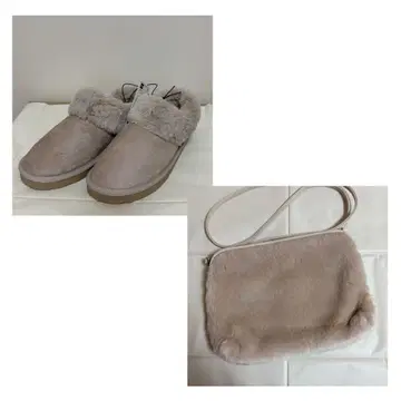 GU 무스탕 터치 숏부츠 L & 퍼 숄더백 지유