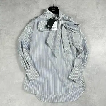 택 포함 새상품 M fil 엠필 쿨 스트라이프 사이드 보타이 셔츠