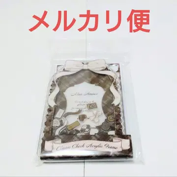 후쿠야 아크릴 프레임 클래식 체크 브라운