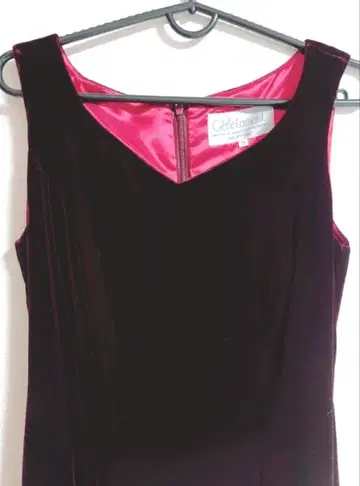 Genetamant 와인 보르도 벨벳 드레스 사이즈 9 원피스