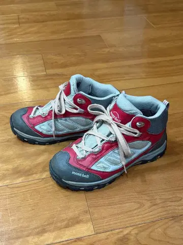 mont-bell 등산화 하이컷 레드/그레이