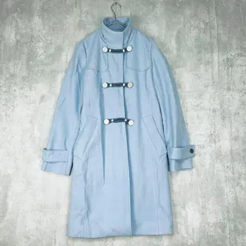 LAUTREAMONT 더플 코트 라이트 블루 스탠드 카라 겨울