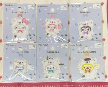 산리오 캐릭터즈 세리아 파일 와펜 6종 3개