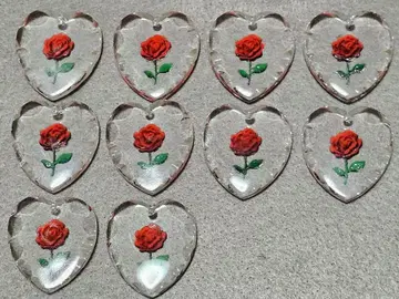 [ 10세트 ] 빈티지 인탈리오 로즈 하트