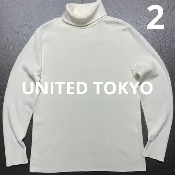 UNITED TOKYO 터틀넥 긴팔 티셔츠 화이트 사이즈 2