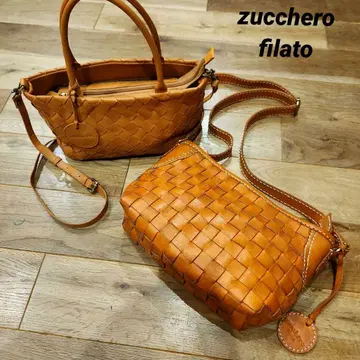 zucchero filato 즈케로 필라토 꼬임 가죽 가방 2개