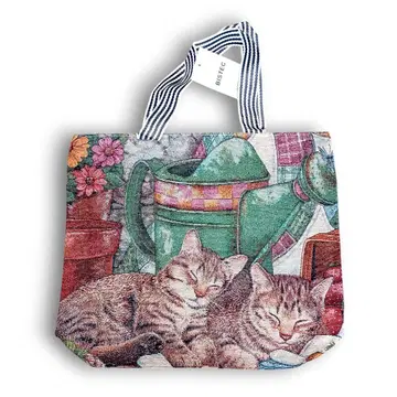 [미사용] 고양이 패턴 토트백 / 토트 빅 숄더 동물 고양이 1