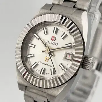 [ 작동/자동 와인딩 ] 라도 골든 호스 손목시계 데이트 빈티지 초경질