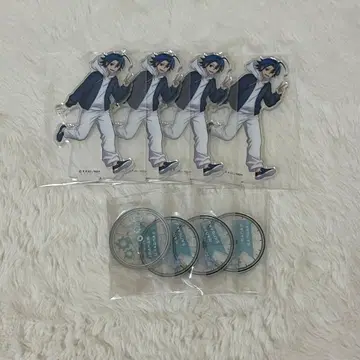 겁쟁이 페달 훼미리마트 후드티 아크릴 스탠드 마나미 산가쿠 4종 세트