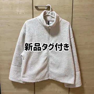 [택 포함 새상품] H&M 보아 플리스 자켓 라이트 베이지 L