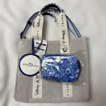 미사용 디즈니 앰버서더 호텔 숙박자 한정 토트백 파우치 코인 케이스