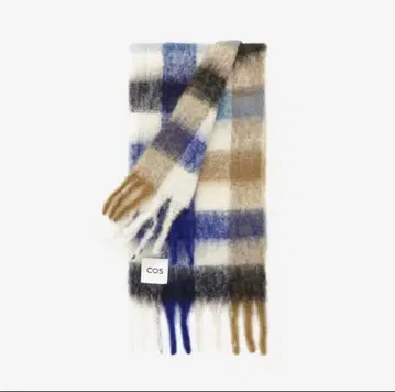 COS 체크 무늬 모헤어 머플러
