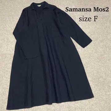 Samansa Mos2 린넨 원피스 블랙