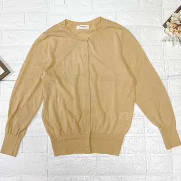 OFUON 오프온 베이지 크루넥 가디건 사이즈 40