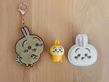 치이카와 (먼작귀) 토끼 키링 피규어 배지 세트