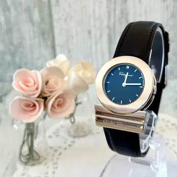 [ 레어 ] Ferragamo 페라가모 손목시계 간치니 F56 블랙