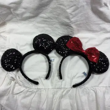 디즈니 미키 미니 스팽글 머리띠