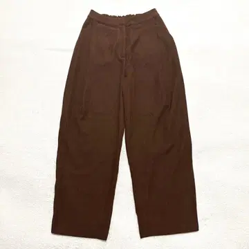 CYAN TOKYO 턱 라운드 슬랙스 팬츠 F 브라운