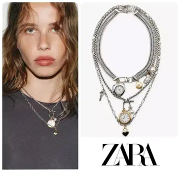 완판템 ZARA 시계 & 참 목걸이 3세트