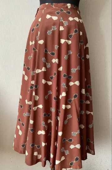 케티 브라운 롱 스커트 패턴 포함