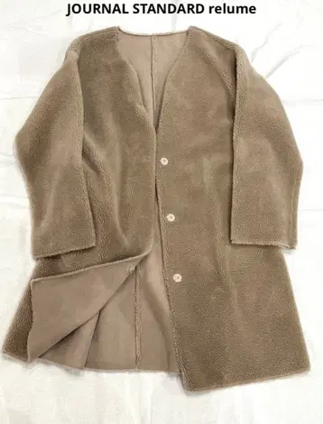 저널 스탠다드 레리움 페이크 무스탕 V넥 코트 38