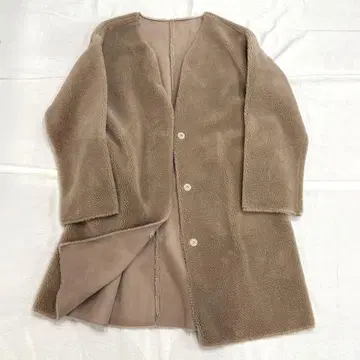 저널 스탠다드 레리움 페이크 무스탕 V넥 코트 38