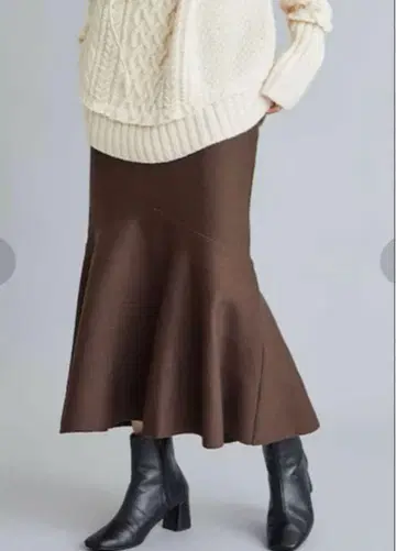 WRAPINKNOT 랩핑놋 별주 머메이드 니트 스커트