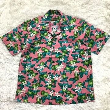 카리유시 웨어 L 오키나와 정장 화려한 고급 반팔 고급 축하 단체 관광