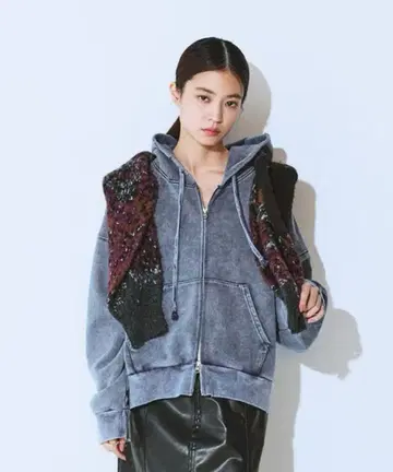 JEANASIS 페이드 컬러 지퍼 후디 L 사이즈