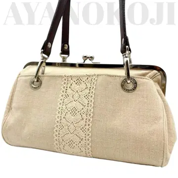 새상품급 아야노코지 숄더 가능 핸드백 토트백 가마구치 레이스
